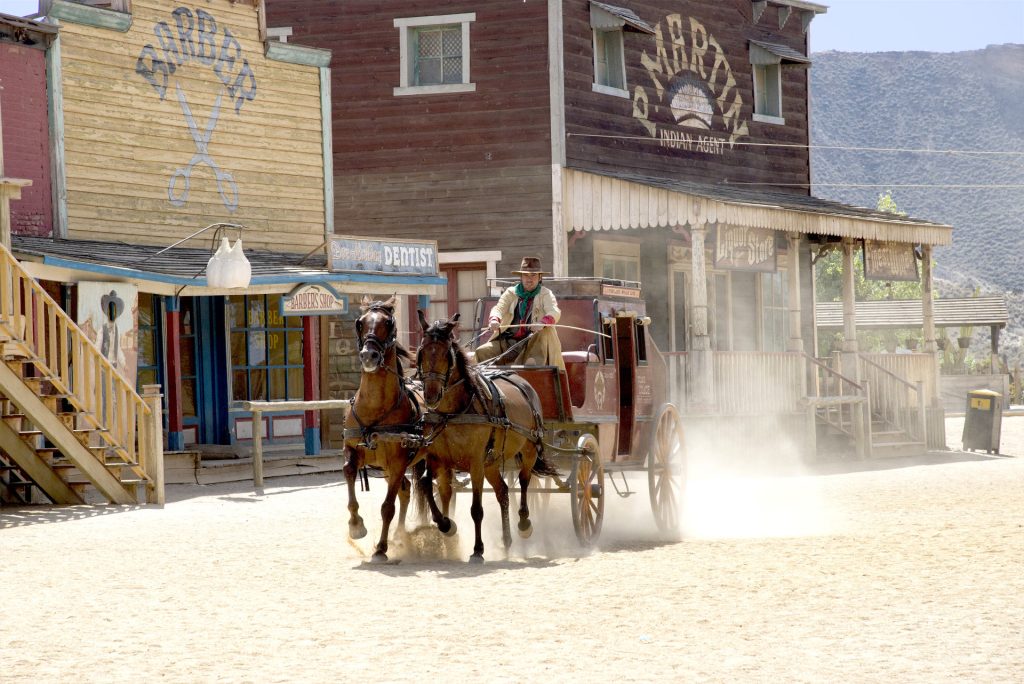 Espectáculo de western en el Minihollywood.
